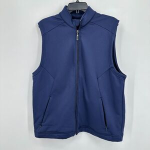 Callaway Golf Vest Mens Medium Blue Golfing‎ Performance Stretch Preppy Sports